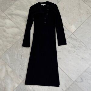 Frame Chic Black Long Sleeve Dress